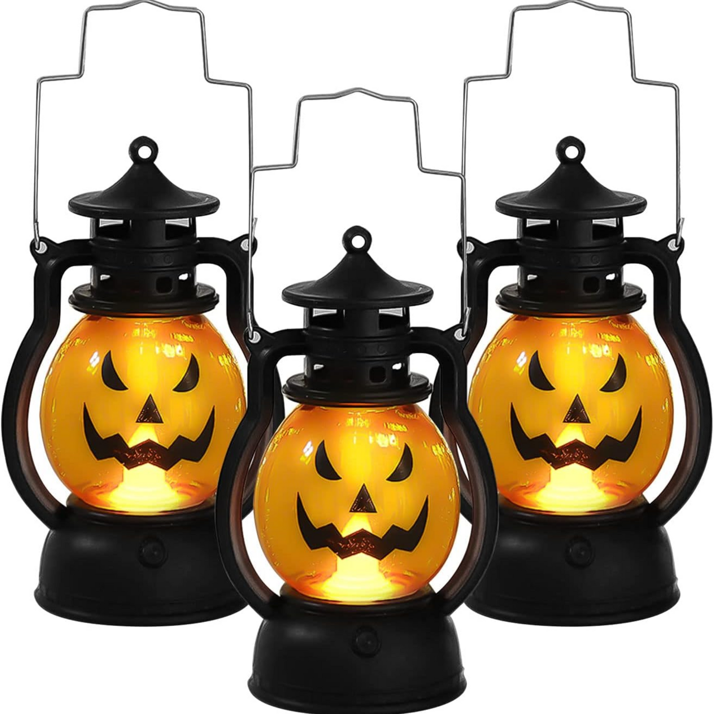 Pack Happy Halloween / 3 Lámparas Calabazas + Luces led Calabaza